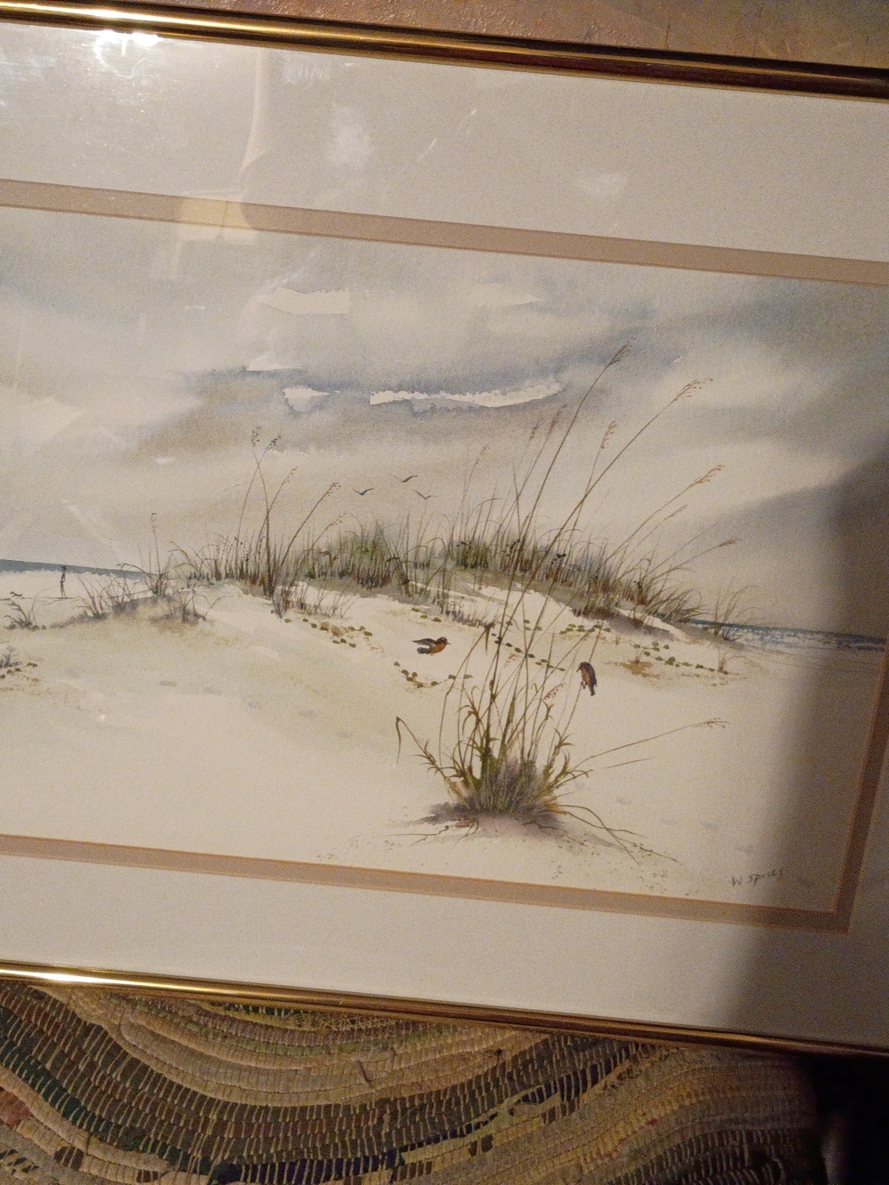 Coastal Dunes Watercolor Art Print in Soft Neutrals